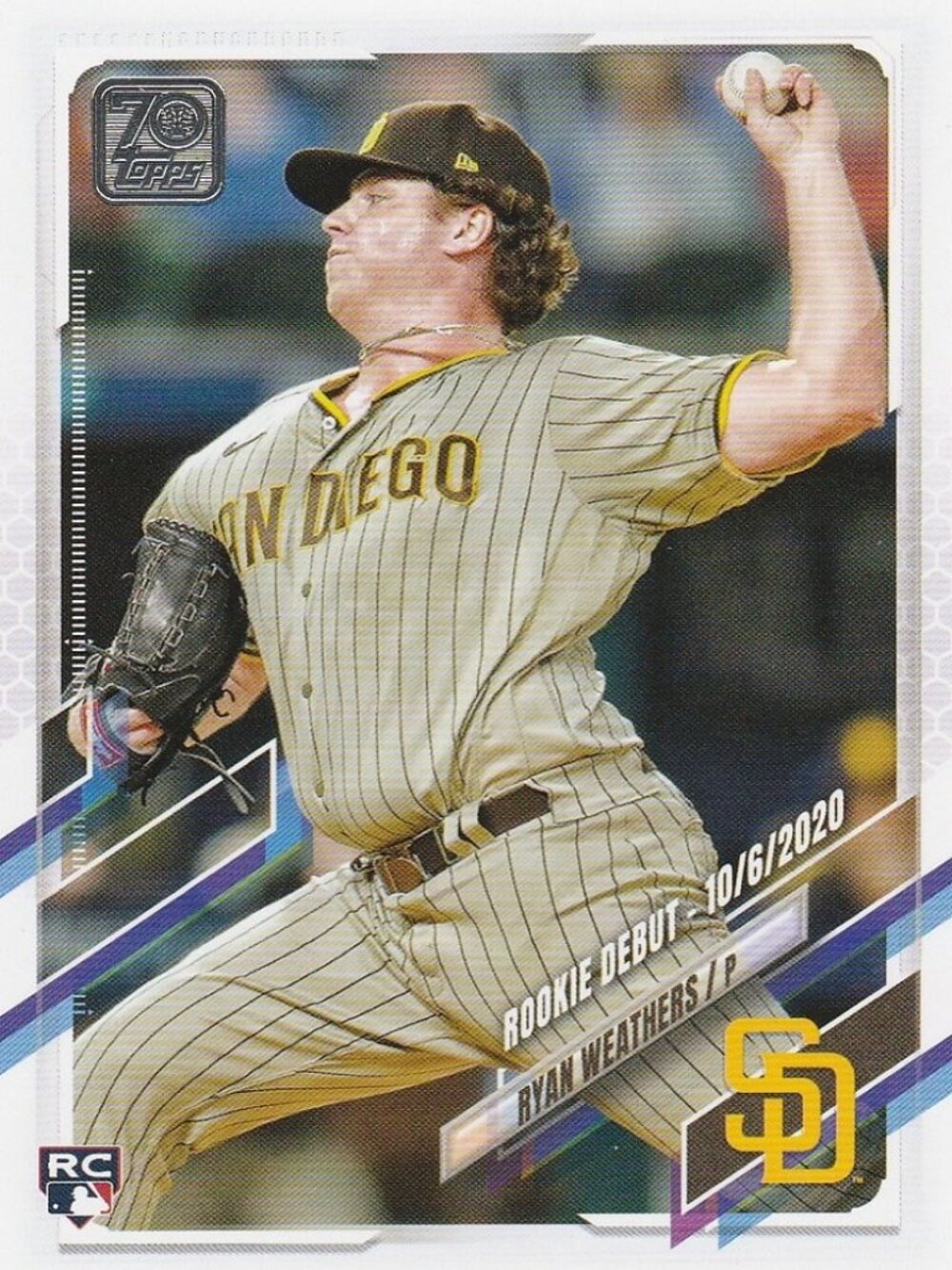 Ryan Weathers - 2021 Topps 70th Anniversary Update Series MLB Rookie Card
